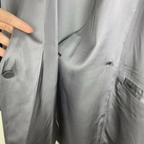 NEVEREVEN satin Oversized Purple Blazer Women’s Size XS Viscose​​​​​​ - Picture 7 of 8